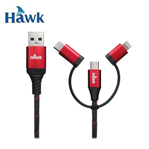 Hawk逸盛 Type-C六合一快速充電傳輸線1.5M MFI 紅原價 599 【現省 130】