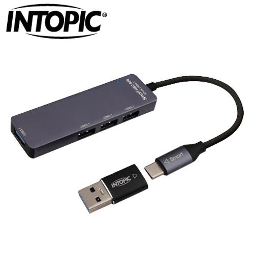 INTOPIC 廣鼎 USB3.1 Type-C 4埠 HUB 高速集線器 HBC690原價630(省81)