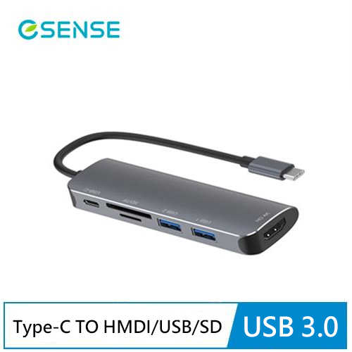 Esense逸盛 Type-C TO HMDI/USB/SD 轉接器原價890(省91)