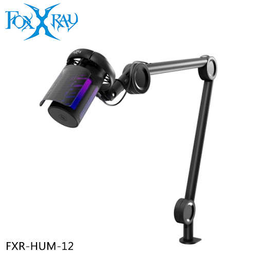 FOXXRAY 狐鐳 懸臂式心型指向電競麥克風 黑 (FXR-HUM-12)