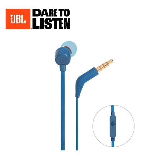 【JBL】TUNE 110 3.5mm線控耳機 藍