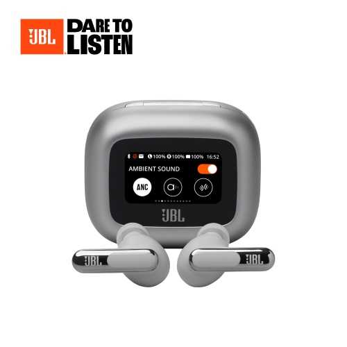 【JBL】 Live Beam 3 觸控螢幕真無線降噪藍牙耳機 銀原價7490(省2500)