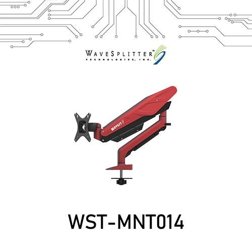 WaveSplitter威世波 電競Style鋁合金氣壓穿孔式螢幕支架 烈焰紅