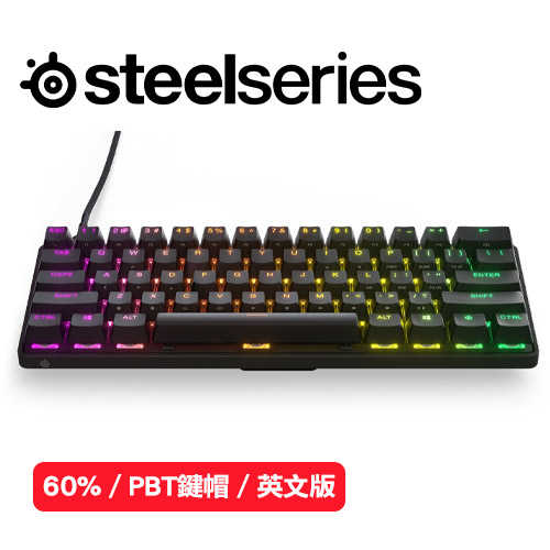 Steelseries 賽睿 Apex Pro Mini US 60% PBT英文鍵帽 磁力軸