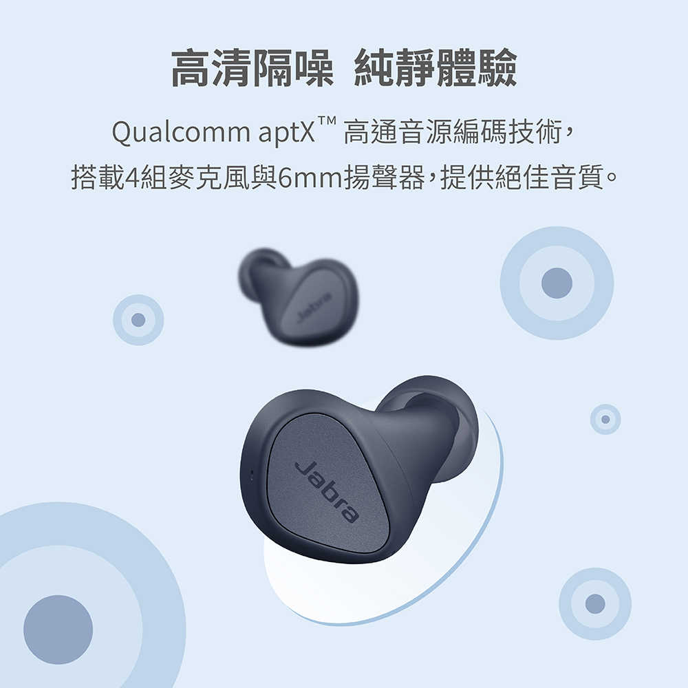 【Jabra】Elite 3 真無線藍牙耳機-海軍藍