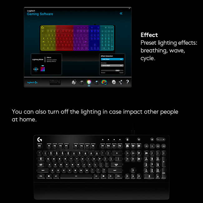 Logitech 羅技 G213 PRODIGY RGB遊戲鍵盤｜EcLife良興購物網