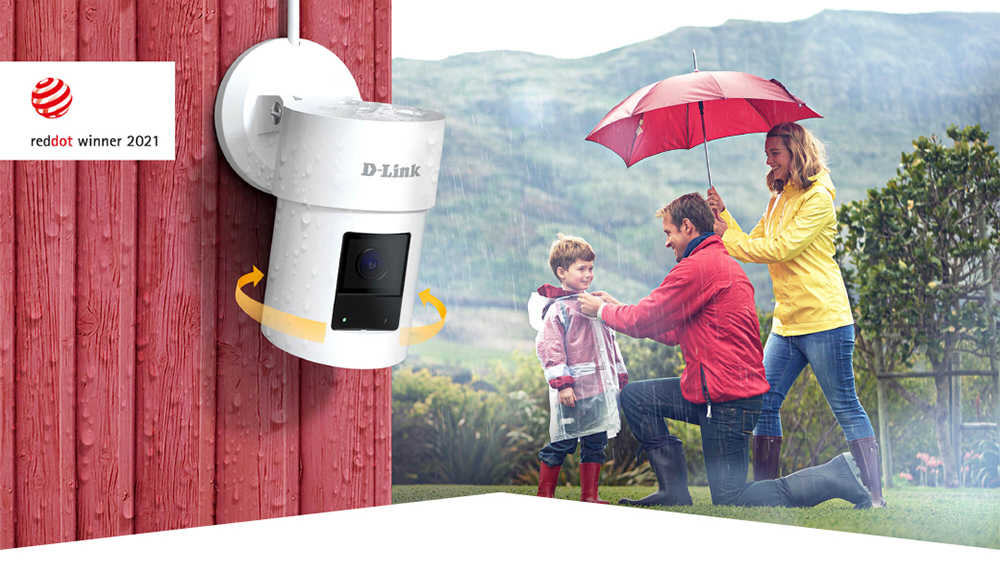 D-LINK 2K QHD 旋轉式戶外無線網路攝影機 DCS-8635LH