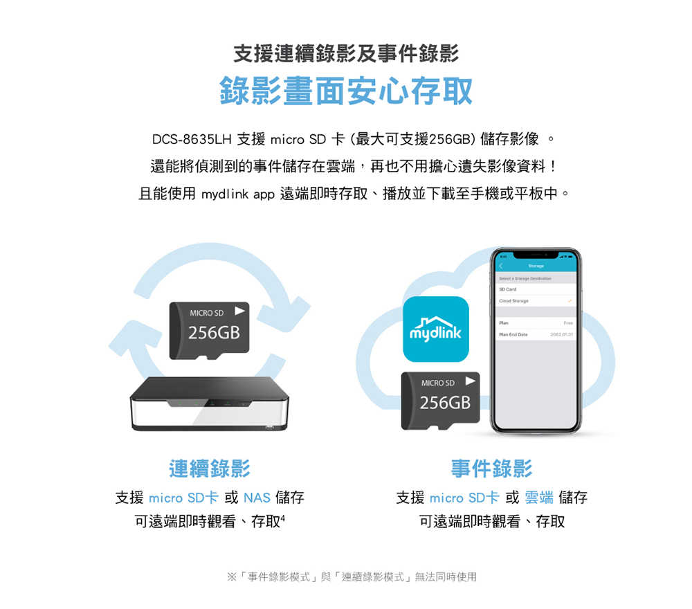 D-LINK 2K QHD 旋轉式戶外無線網路攝影機 DCS-8635LH