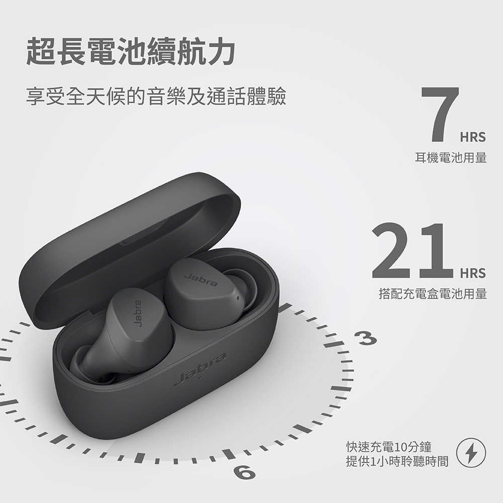 【Jabra】Elite 2 真無線藍牙耳機-石墨灰