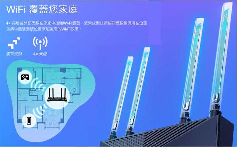 TP-LINK Archer AX23 AX1800雙頻Wi-Fi 6路由器 (TW) 版本:1.0