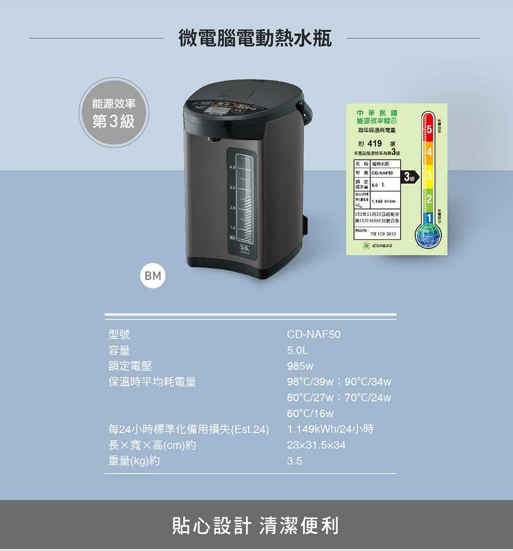 【ZOJIRUSHI 象印】微電腦電動熱水瓶4公升/5公升 CD-NAF40/50