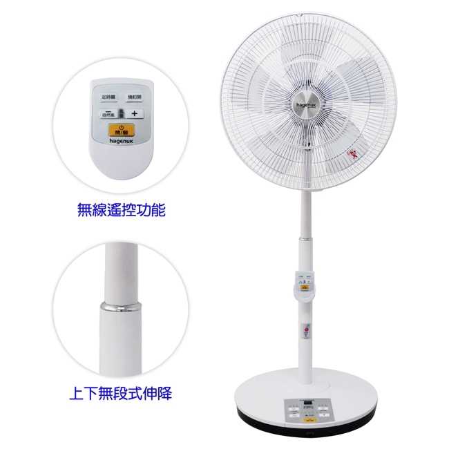 【HAGENUK 哈根諾克】有開發票 台灣公司貨 16吋DC直流電風扇電扇HGN-168DC 附遙控器