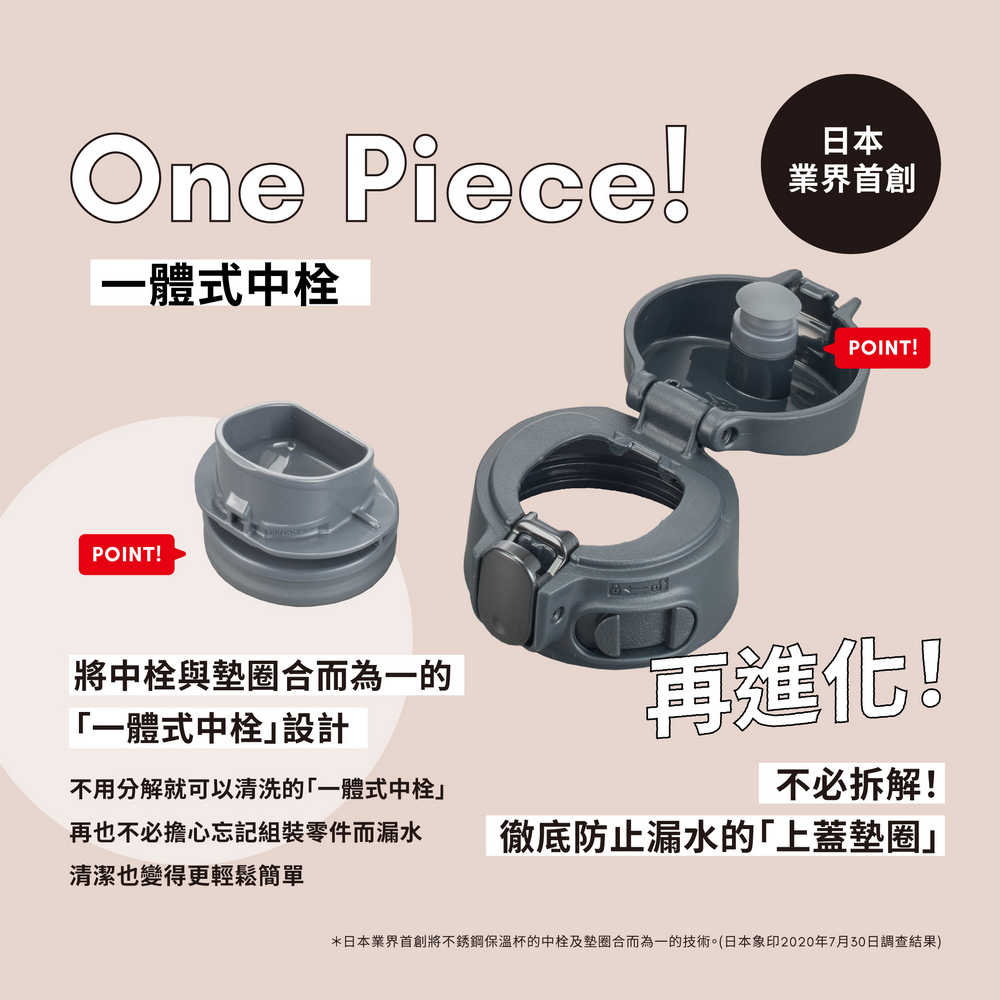 【象印】公司貨 一體式中栓彈蓋式不銹鋼保溫保冷杯600ml SM-VA60