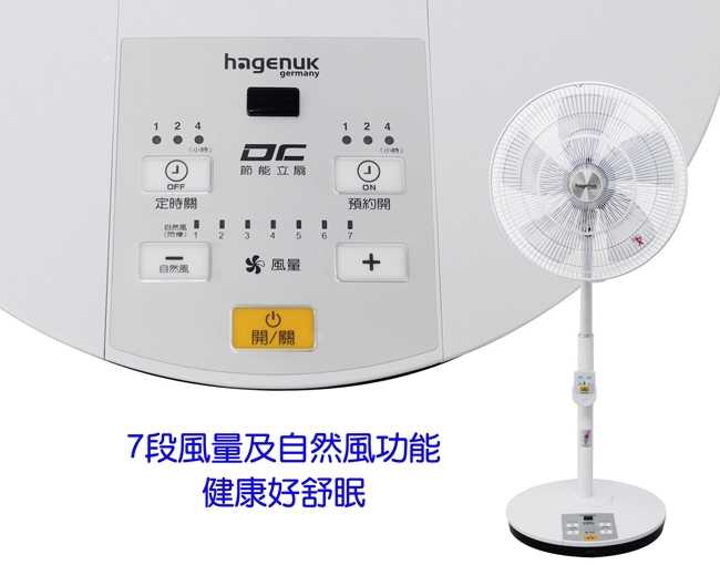 【HAGENUK 哈根諾克】有開發票 台灣公司貨 16吋DC直流電風扇電扇HGN-168DC 附遙控器