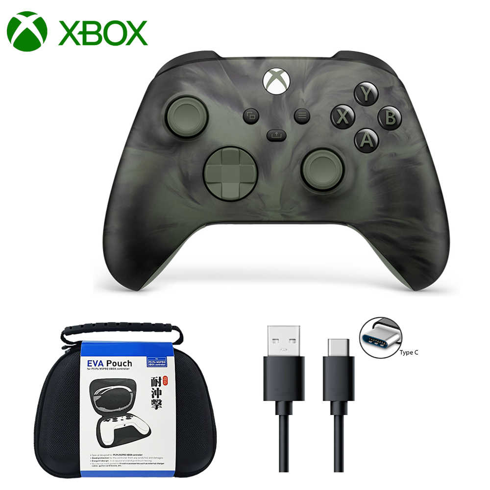 微軟 XBOX 原廠無線控制器 叢林風暴 手把 PC手把 全新未拆封(贈副廠TYPE-C充電線+外出攜帶包)
