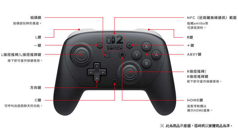 【現貨】任天堂 NS2 Nintendo Switch 2 Pro 控制器 NS 2 PRO手把
