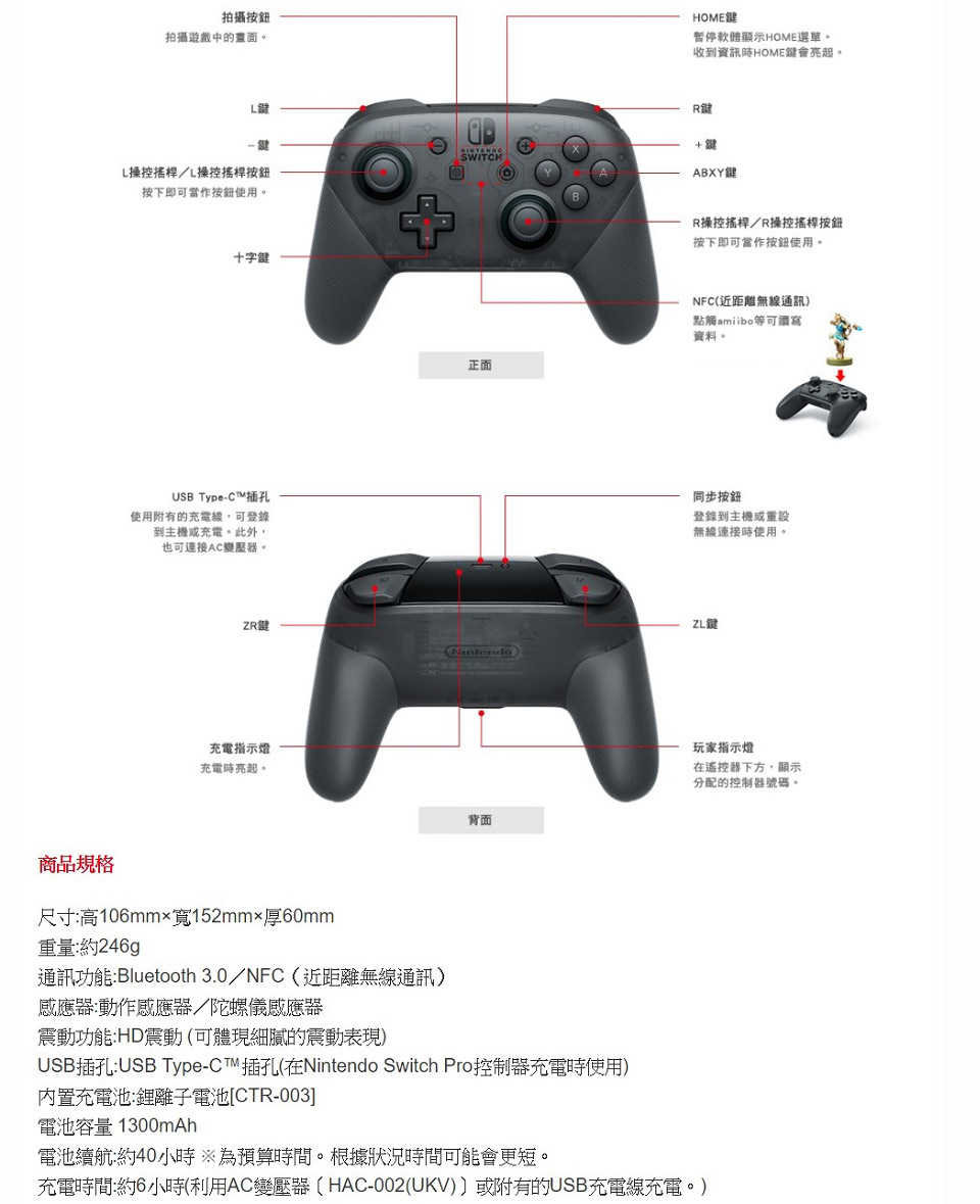 任天堂 Switch 薩爾達 王國之淚  PRO 控制器 手把 台灣公司貨 可面交