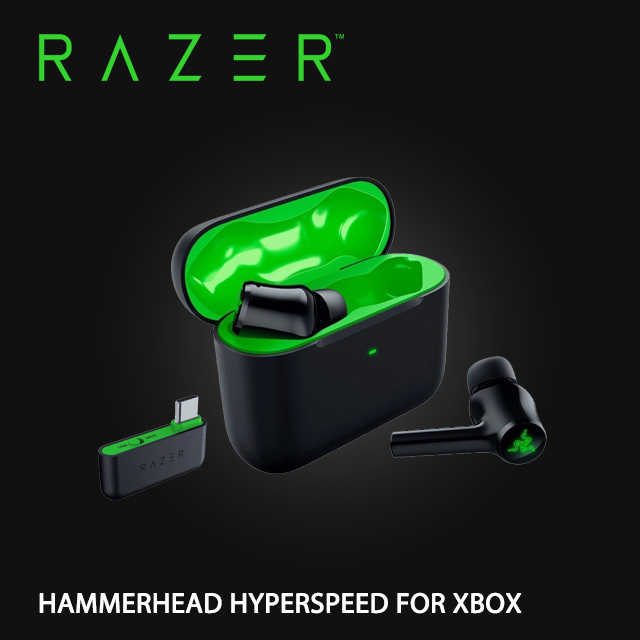 【Razer 雷蛇】Hammerhead HyperSpeed 戰錘狂鯊 真無線耳機 XBOX款