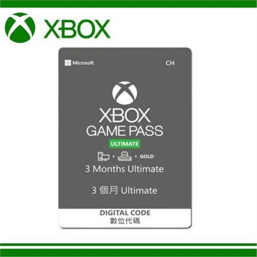 微軟 XBOX GAME PASS ULTIMATE 3個月 主機遊玩 PC遊玩 皆適用