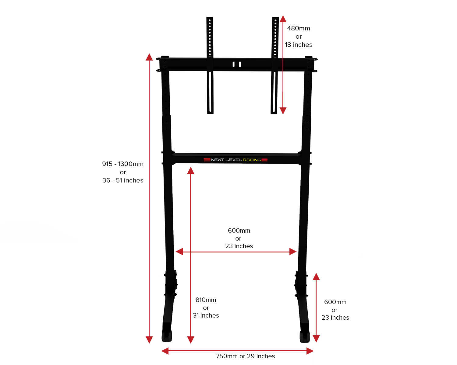 【NLR】FREE STANDING SINGLE MONITOR STAND 賽車螢幕架