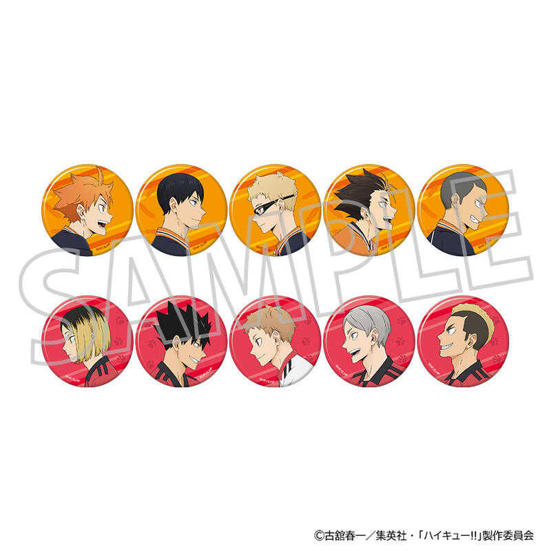 ☆卡卡夫☆ 全新現貨 Movic 排球少年!! 烏野 & 音駒 角色橫顏徽章集 中盒