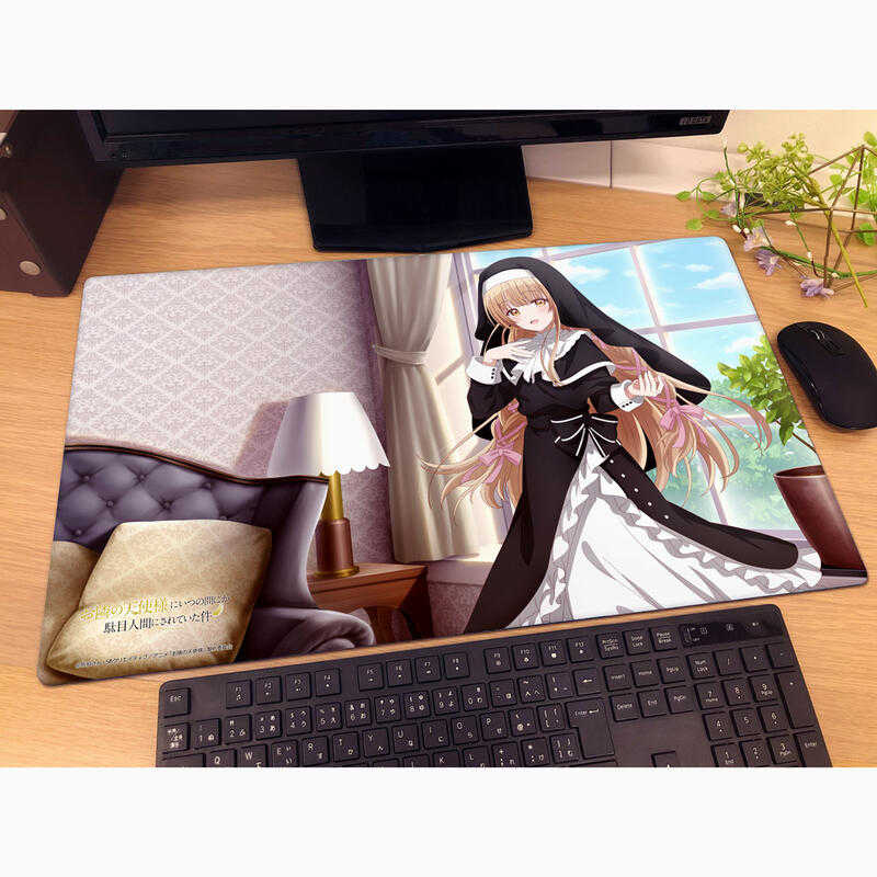 ☆卡卡夫☆8月預購(取付免訂金) 窗簾魂 關於我在無意間被隔壁的天使變成廢柴這件事 椎名真晝 修女 軟膠墊 桌墊0530