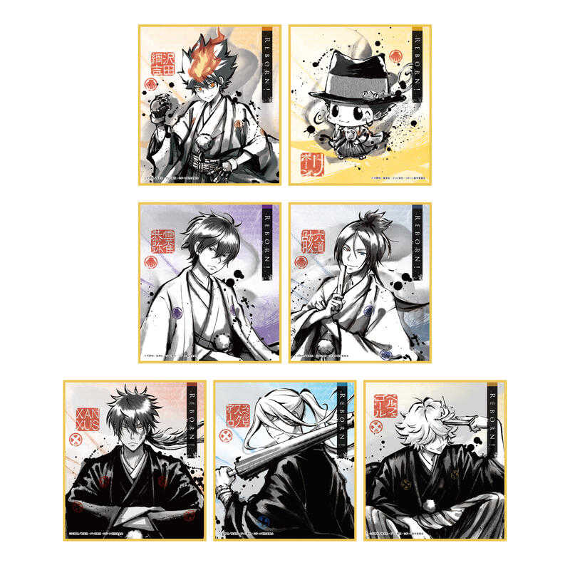 ☆卡卡夫☆7月預購(取付免訂金) TBS 家庭教師 REBORN! 墨繪風 縞袴姿主題 透明感色紙收藏集 中盒 0505