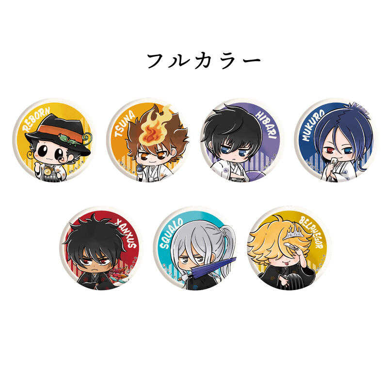 ☆卡卡夫☆7月預購(取付免訂金) TBS 家庭教師 REBORN! 墨繪風 縞袴姿主題 徽章集 附隨機閃徽 B盒0505