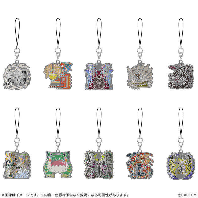 ☆卡卡夫☆25年10月預購(取付免訂金) CAPCOM 魔物獵人 荒野 魔物代表圖像 合金吊飾集 中盒 0620