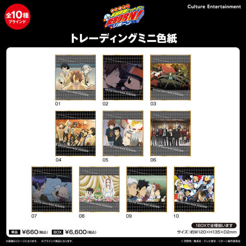 ☆卡卡夫☆25年9月預購(取付免訂金) Culture 家庭教師REBORN! 迷你色紙集 中盒 0620