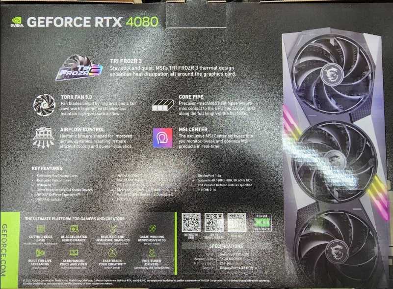 MSI RTX4080 16G GAMING X TRIO