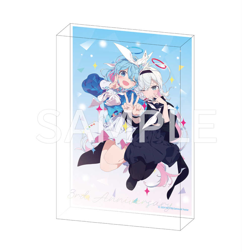 （四葉亭）預約6月 蔚藍檔案 3周年紀念 彩奈\u0026普拉娜 壓克力磚  2/10結單