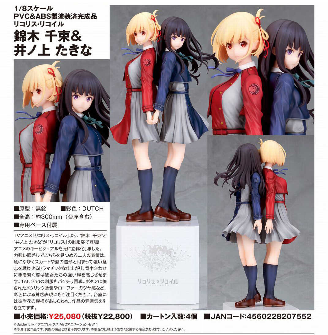 （四葉亭）預約1月 日版 ALTER 莉可麗絲 錦木千束\u0026井之上瀧奈 1/8 PVC 0324