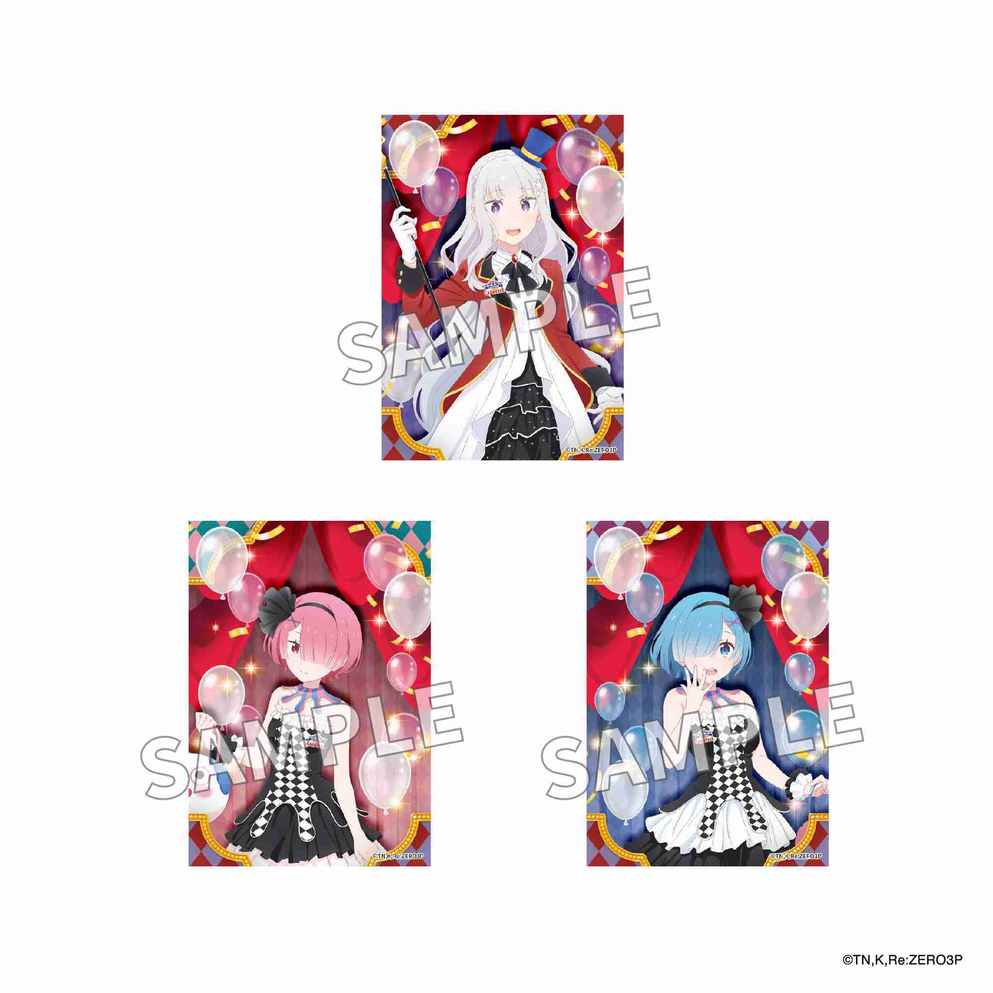 （四葉亭）預約7月 角川 Re:從零開始的異世界生活 狂歡節ver 寫真卡組\u0026徽章組\u0026資料夾套組 0507