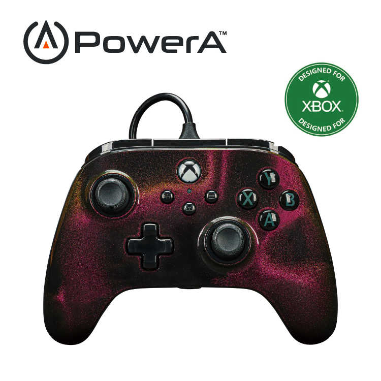 【PowerA】|XBOX 官方授權|可調增強款有線遊戲手(XBGP0219-01)-星空