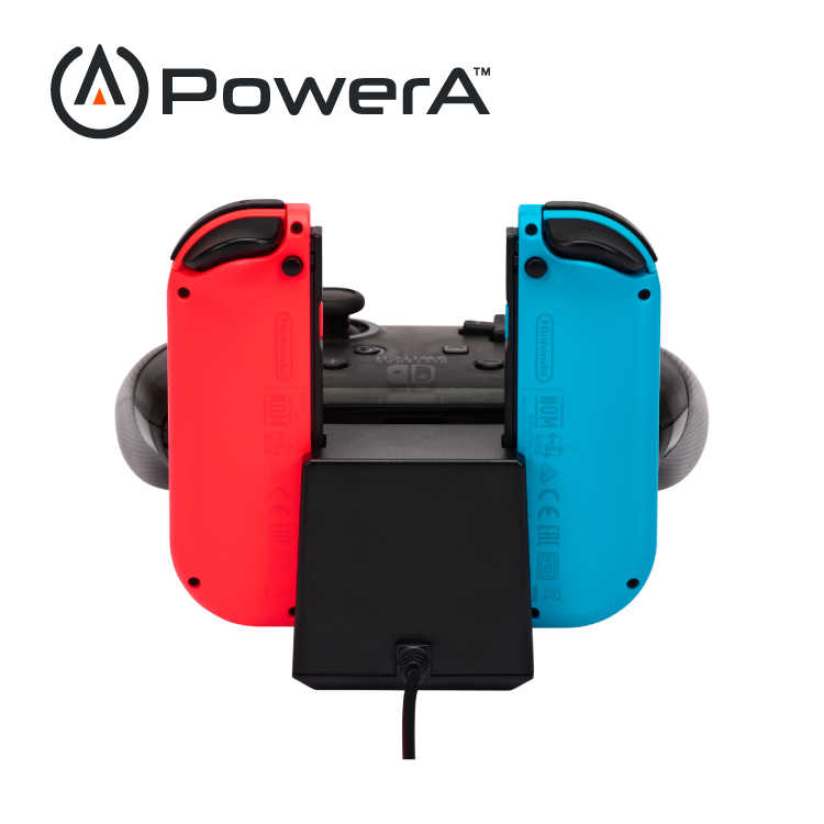 【PowerA】|任天堂官方授權|Joy-Con 加Pro 手把2合1充電座(1525991-01)