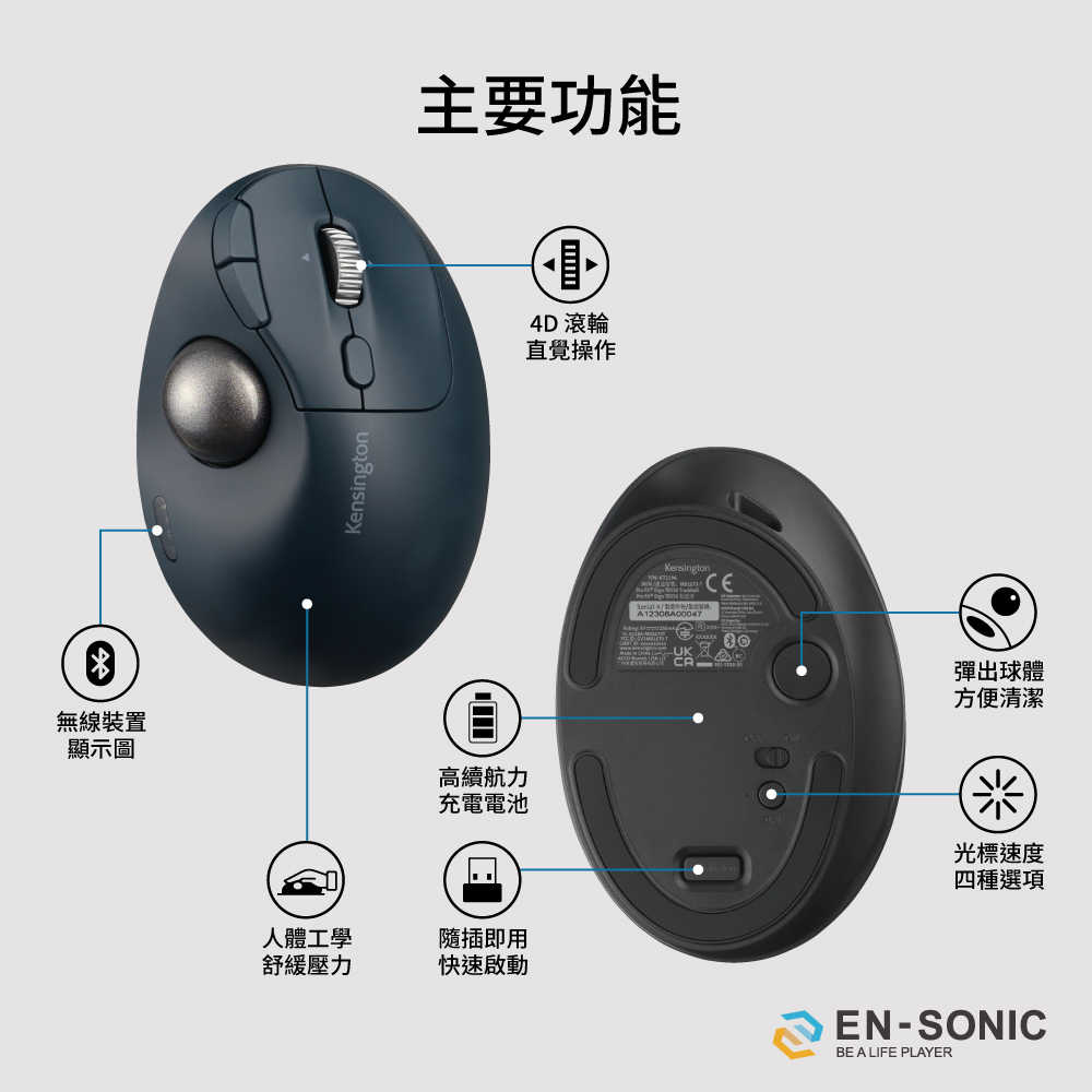 軌跡球滑鼠K72196WW-2