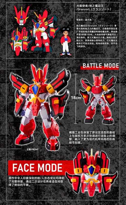 【高雄冠軍】24年9月預購 橘貓工業 組裝模型 魔動王 魔動火王 無敵火王 高18公分 附特典 免訂金