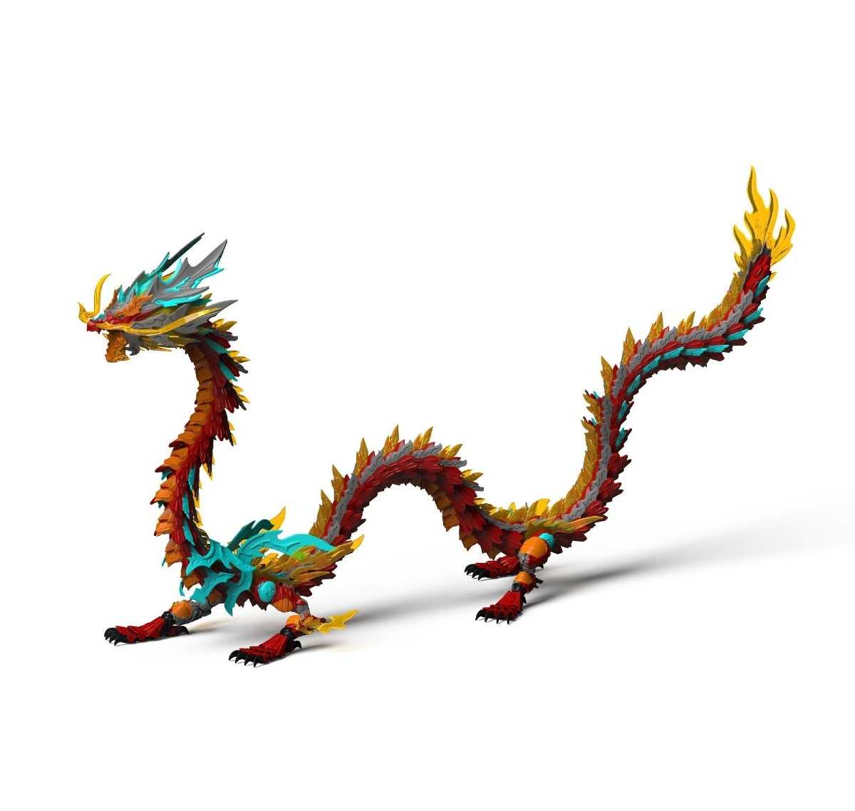 【高雄冠軍】4月預購 神型科技 組裝模型 真龍系列 ZL-0001赤龍王 金屬骨架 可發光 初回限定特典 免訂金0214