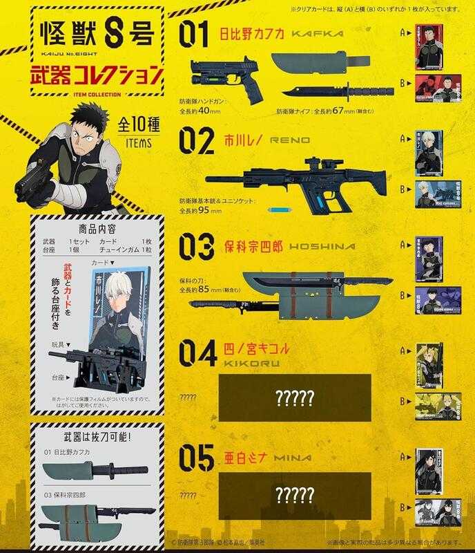 【高雄冠軍】24年7月預購 日版 F-toys 盒玩 怪獸8號 武器收藏集 中盒10入 免訂金