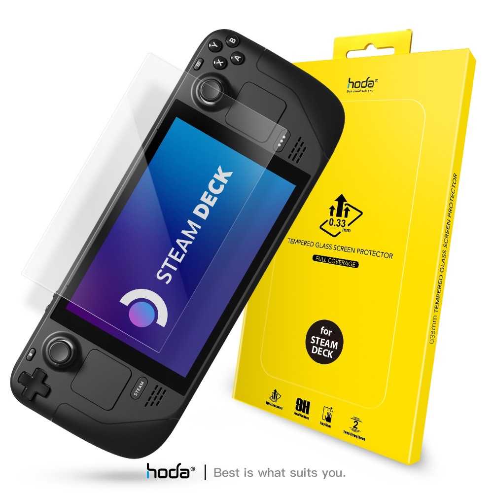 hoda Steam Deck2.5D全透明亮面玻璃貼0.33mm