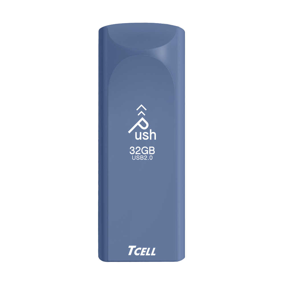 TCELL USB2.0 Push推推隨身碟(普魯士藍)-32GB