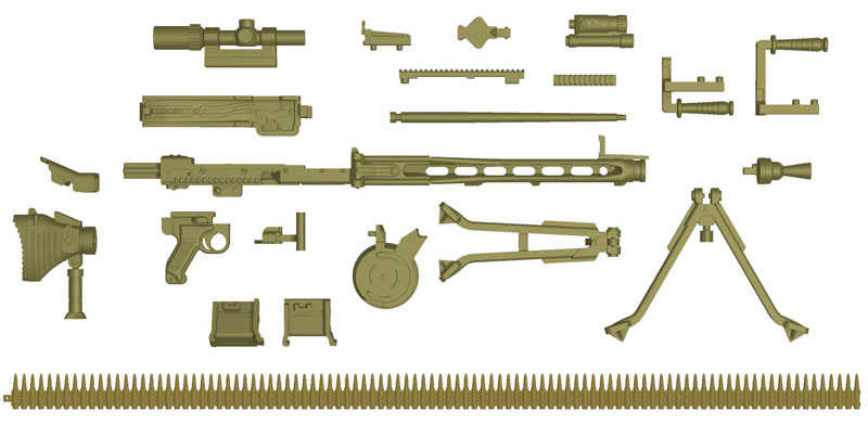 《夏本舖》日版 TOMYTEC FIGMA LA064 MG3KWS Type 迷你武裝 Little Armory