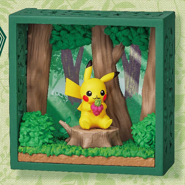 《夏本舖》日版 RE-MENT 寶可夢相框 深綠之森 妙蛙種子 水躍魚 皮卡丘 電飛鼠 睡睡菇 狙射樹梟 盒玩 中盒6入