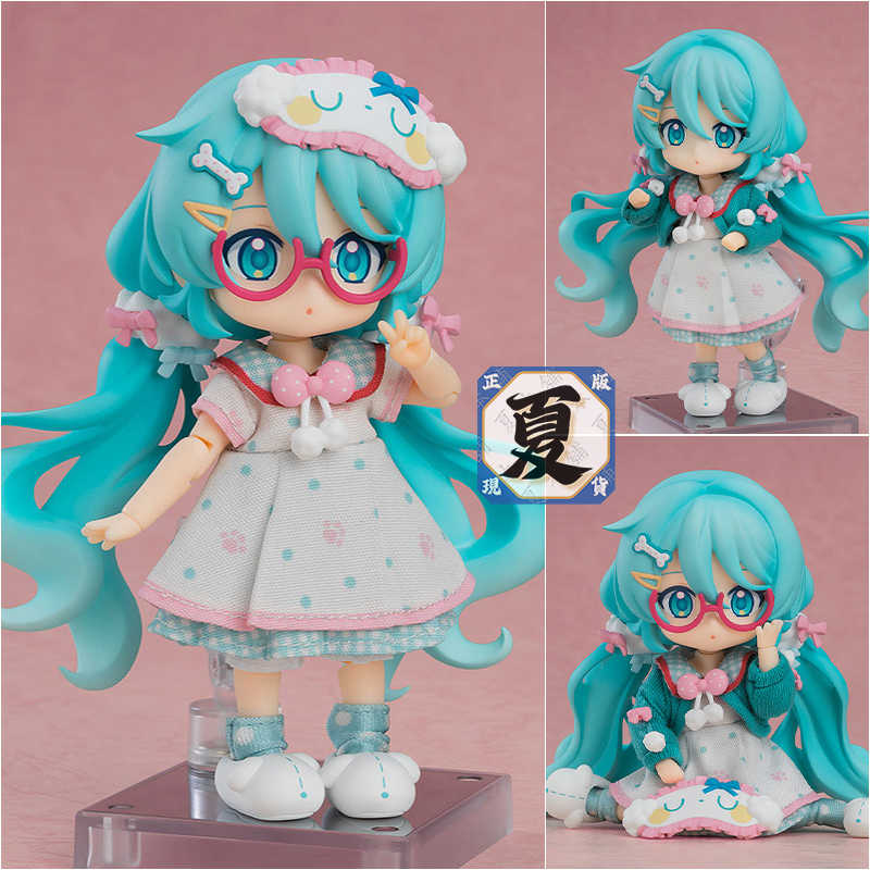 《夏本舖》日版 GSC 黏土娃 初音未來 居家穿搭 虛擬 偶像 歌姬 雙馬尾 開襟外套 連身裙 拖鞋 眼鏡 MIKU