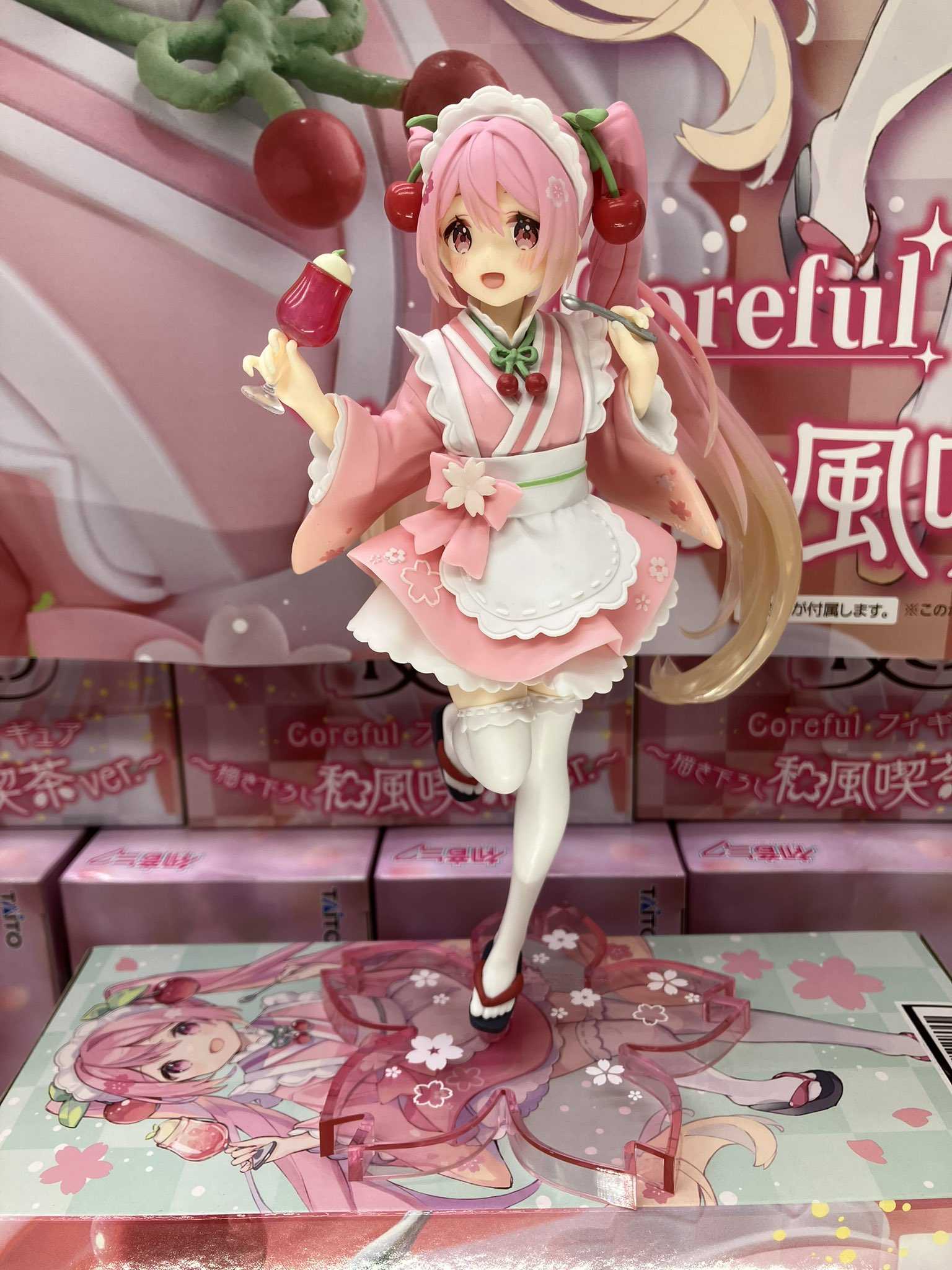 《夏本舖》日版 TAITO Coreful 初音未來 初音 和風喫茶 櫻花 日式 餐飲 造型 偶像 歌姬 MIKU 景品