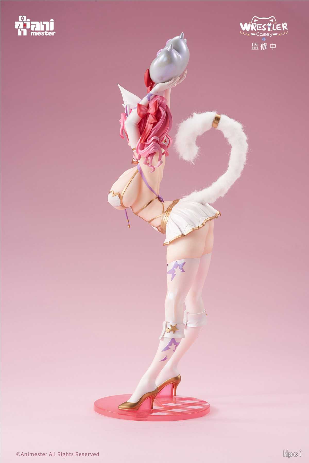 《夏本舖》現貨 特典版 AniMester 大漫匠 綿綿喵摔跤手 凱茜 真毛絨\u0026追視眼 墨鏡 貓娘 1/6 PVC完成品