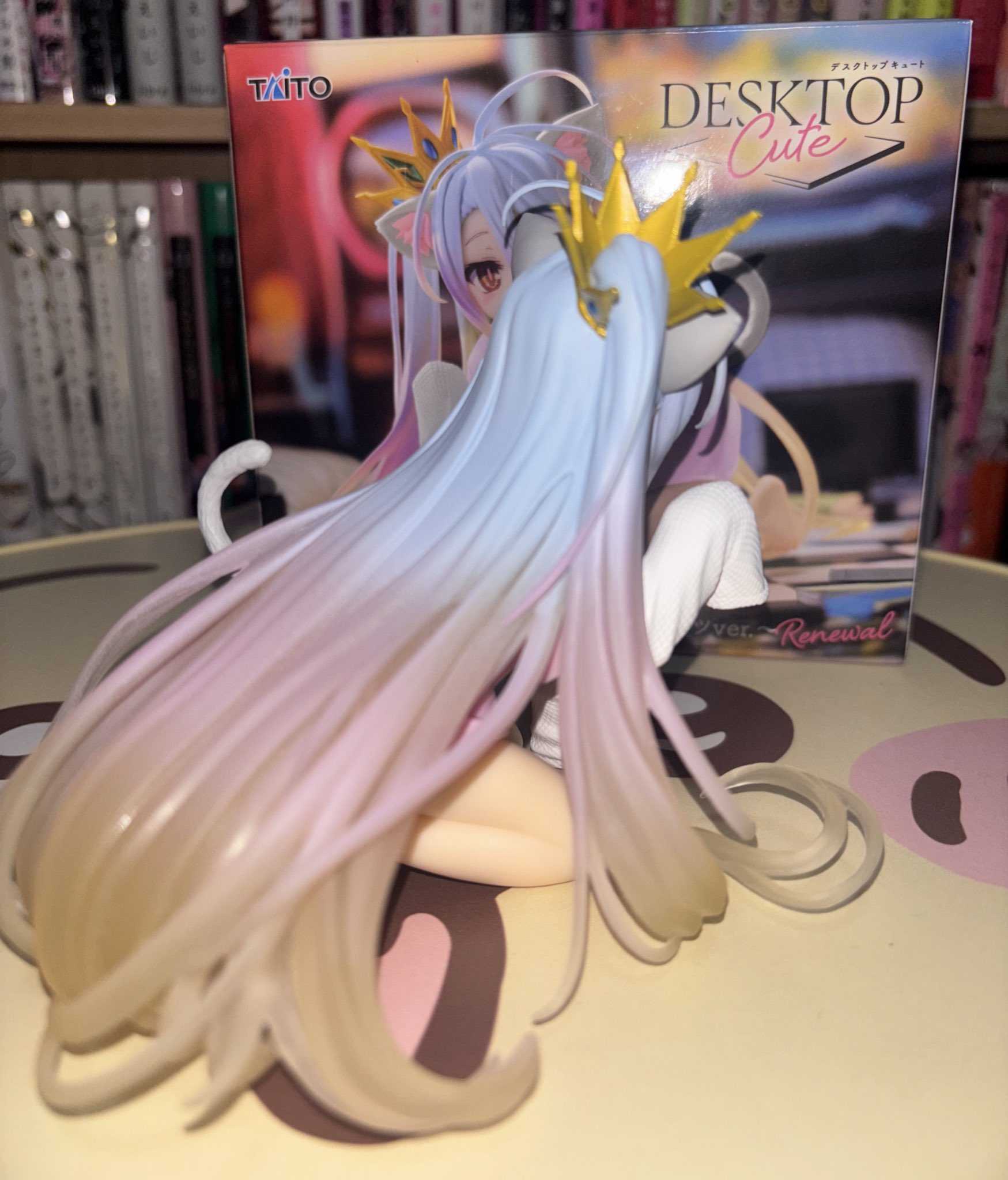 《夏本舖》代理 TAiTO Desktop Cute 遊戲人生 白 貓耳衫 Renewal 新裝版 高約13cm 景品