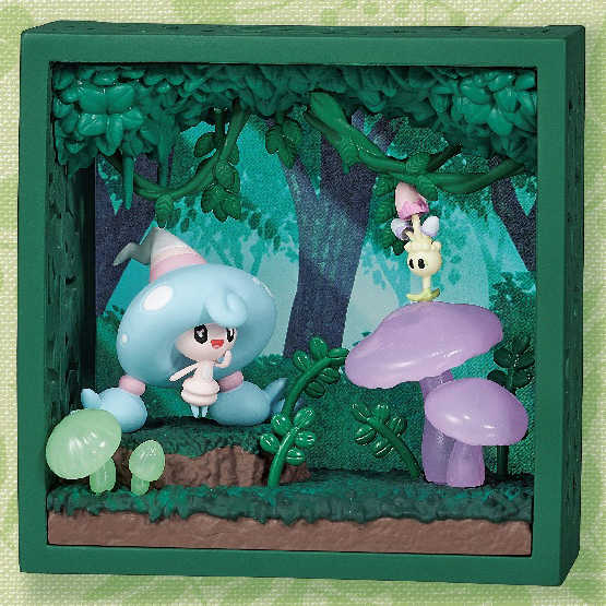 《夏本舖》日版 RE-MENT 寶可夢相框 深綠之森 妙蛙種子 水躍魚 皮卡丘 電飛鼠 睡睡菇 狙射樹梟 盒玩 中盒6入