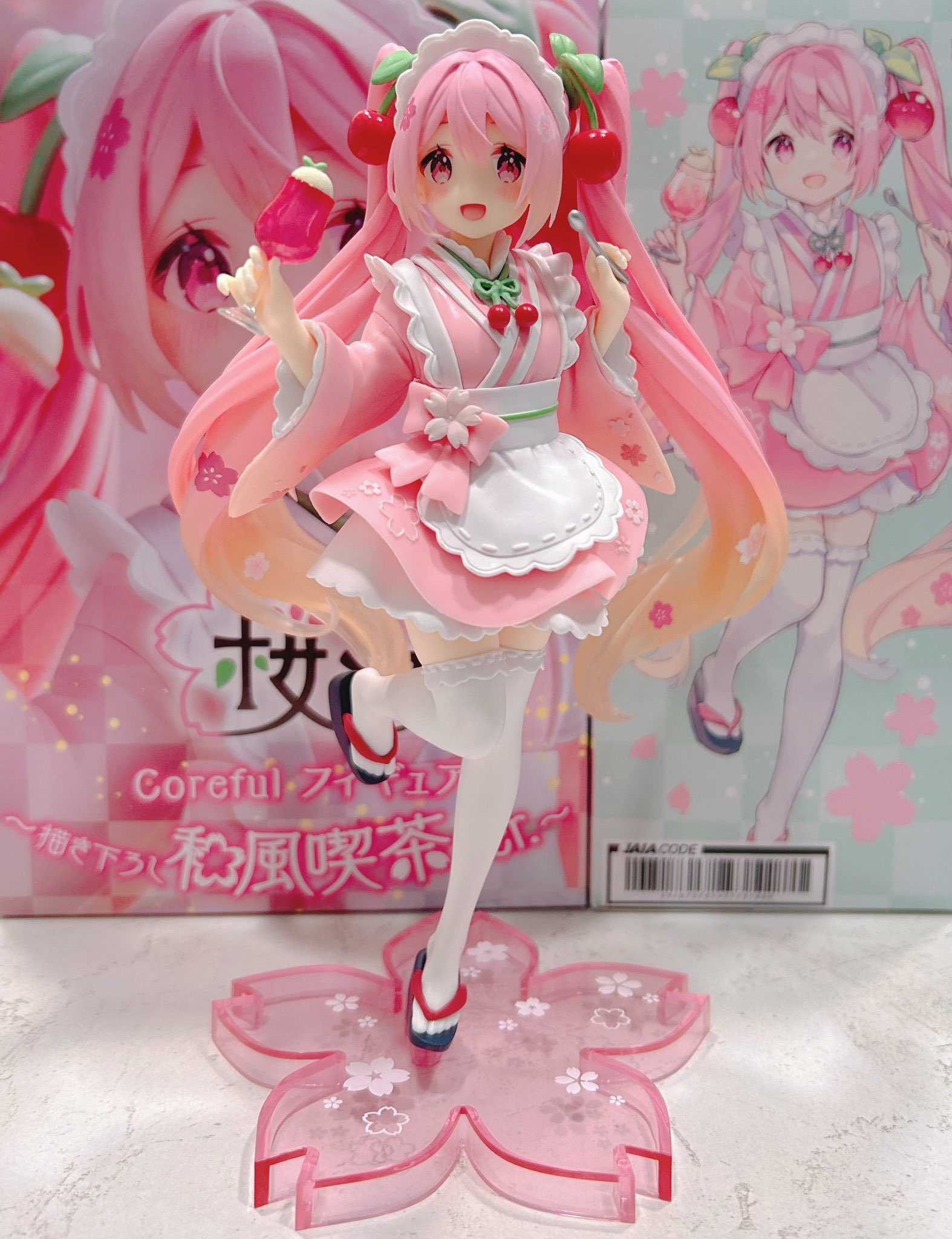 《夏本舖》日版 TAITO Coreful 初音未來 初音 和風喫茶 櫻花 日式 餐飲 造型 偶像 歌姬 MIKU 景品